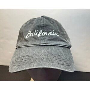 California PCH Newport Beach hat cap 6 1/2" strap back light black